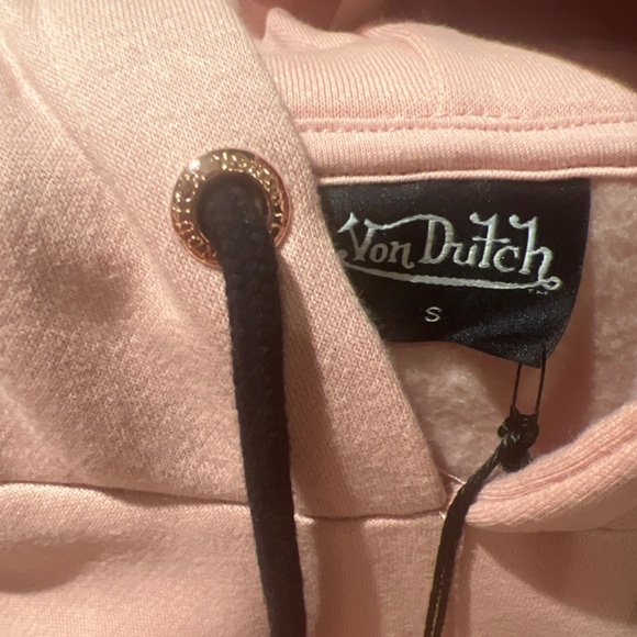 VON DUTCH NEW WITH TAGS DIRTY PINK PULLOVER SWEATSHIRT - Picture 4 of 6